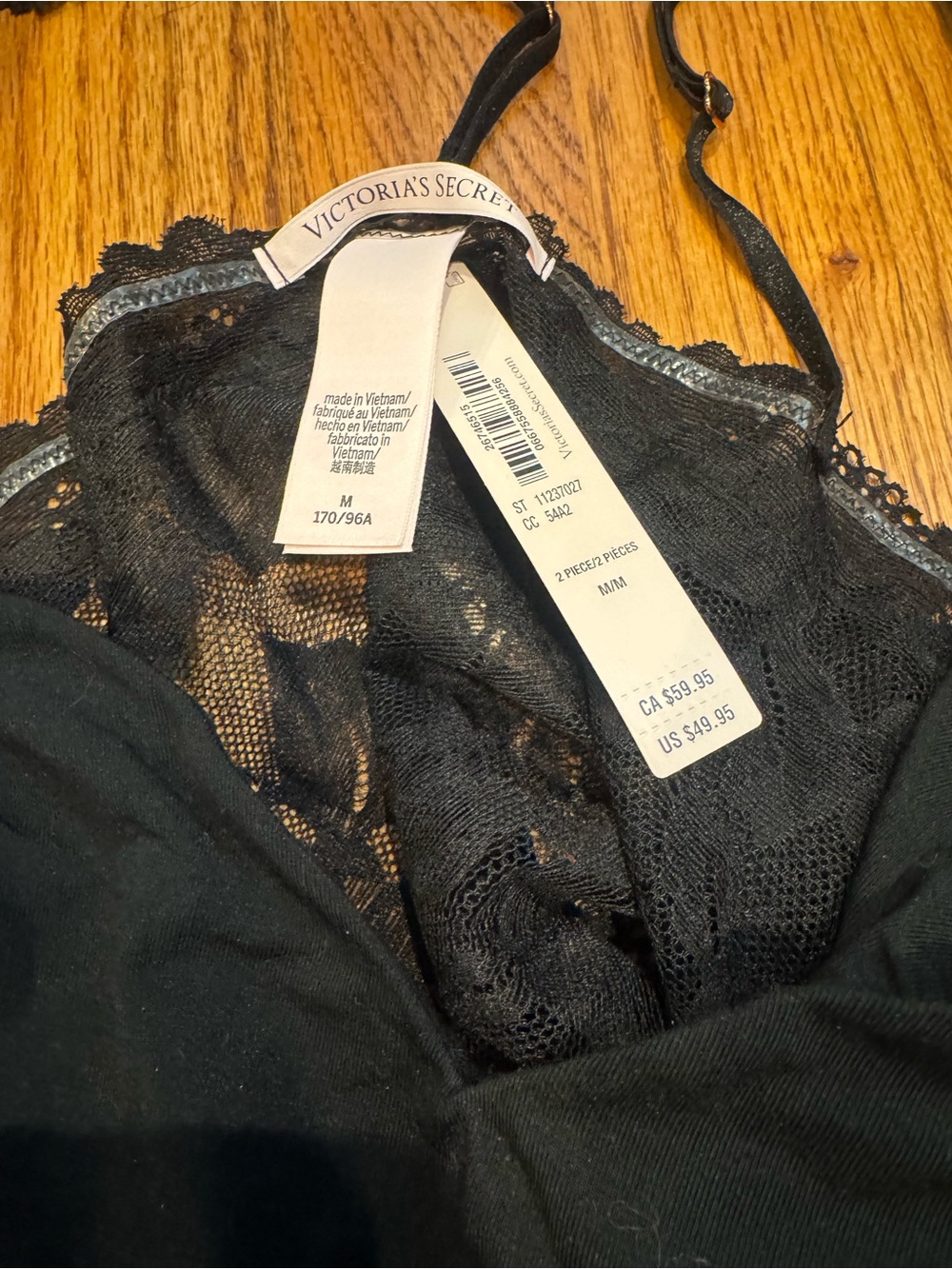 Victoria's Secret Black Lace Corset Top & Lace Boyshorts Set - Picture 5 of 5